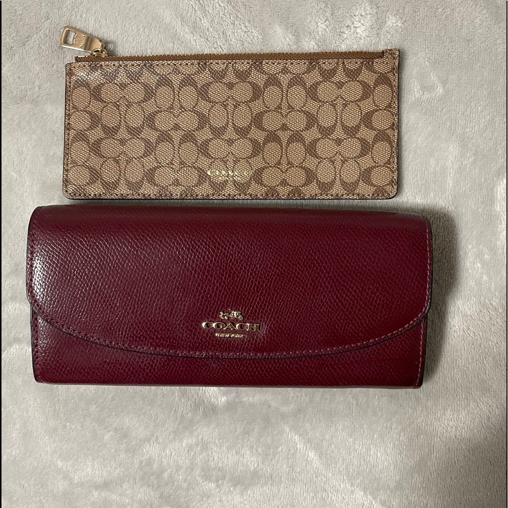 Coach Leather wallet in Sherry in ECU